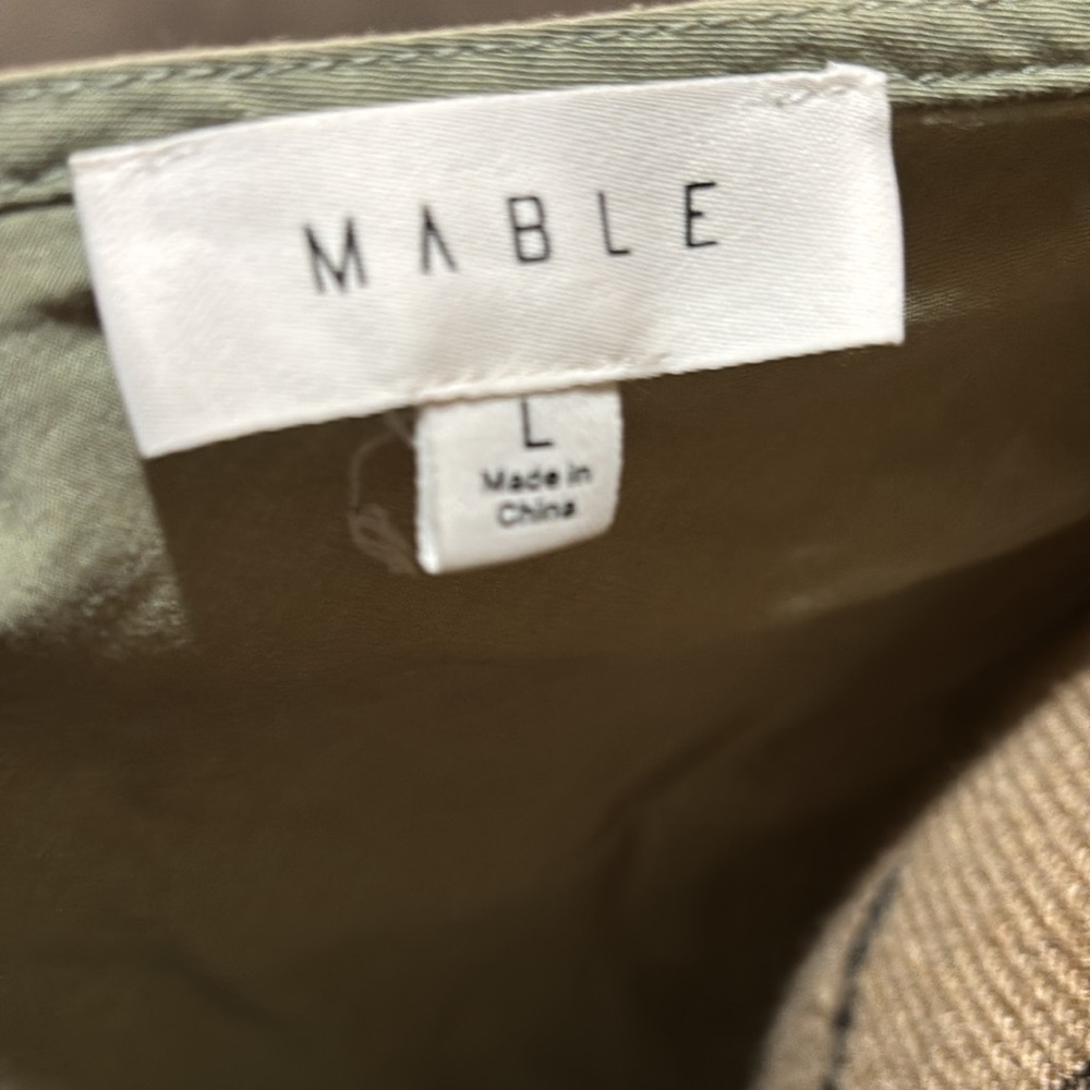 MABLE Maxi Dress Vacation Halter Side Slit dress olive green - Picture 5 of 5